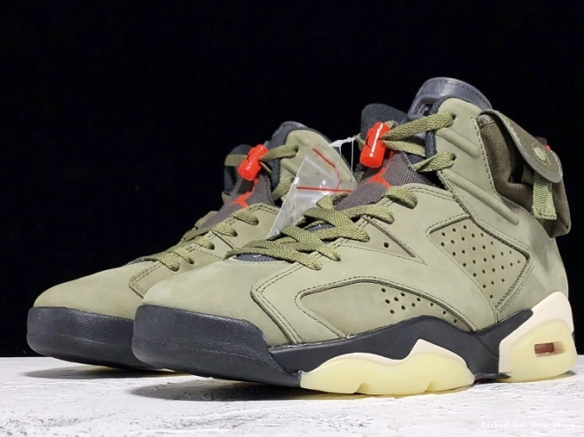 Kick Theory Scott Air CN1084-200 6 Olive Travis Jordan Medium x 0819